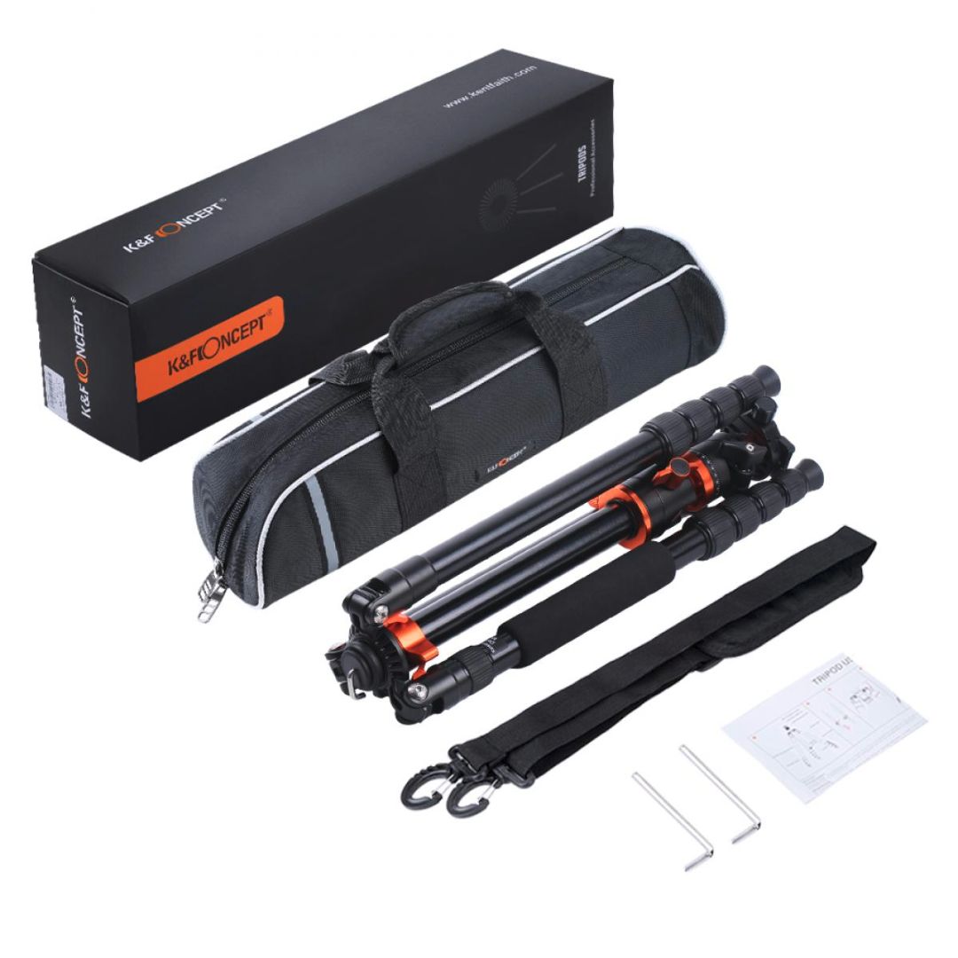 K&F Concept 1.7m 10kg Aluminijum Tripod Transverse Center Column KF09.085V7 - 7